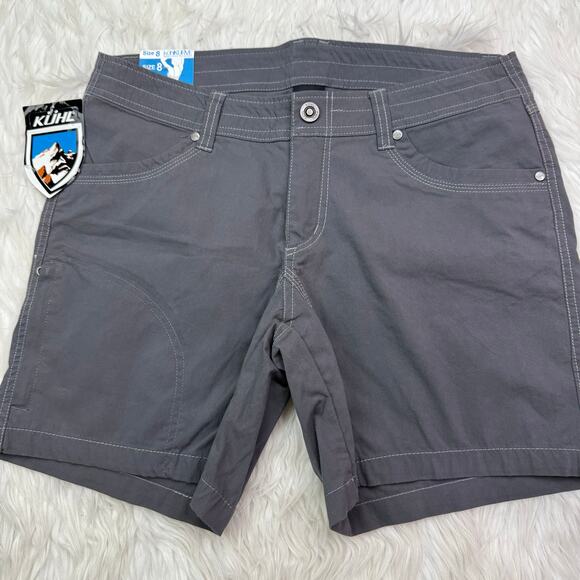 Kuhl KuhlKURVE Women's Splash 5.5" Shorts Gray Size 8 NWT Hiking Outdoor Camping - Picture 4 of 16
